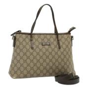 Pre-owned Leather gucci-bags Gucci Vintage , Beige , Dames