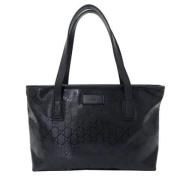 Pre-owned Leather totes Gucci Vintage , Black , Dames