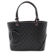 Pre-owned Leather chanel-bags Chanel Vintage , Black , Dames