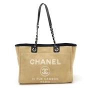 Pre-owned Canvas chanel-bags Chanel Vintage , Beige , Dames