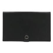 Pre-owned Leather wallets Hermès Vintage , Black , Dames