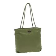 Pre-owned Leather totes Prada Vintage , Green , Dames