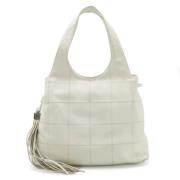 Pre-owned Leather chanel-bags Chanel Vintage , White , Dames