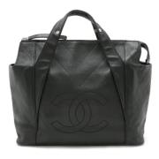 Pre-owned Leather handbags Chanel Vintage , Black , Dames