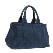 Pre-owned Canvas handbags Prada Vintage , Blue , Dames