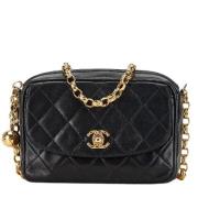 Pre-owned Leather chanel-bags Chanel Vintage , Black , Dames