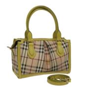 Pre-owned Canvas handbags Burberry Vintage , Beige , Dames