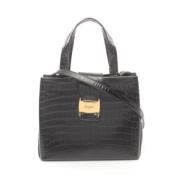 Pre-owned Leather handbags Salvatore Ferragamo Pre-owned , Black , Dam...