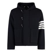 Hoodie Vest met Driekleurig Detail Thom Browne , Blue , Heren