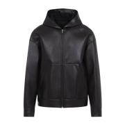 Stijlvolle leren bomberjack Valentino , Black , Heren