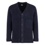 Katoenen Vest met Lensdetail C.p. Company , Blue , Heren