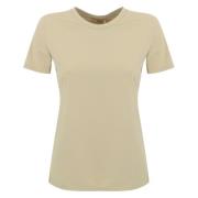 Beige Jersey T-shirt met korte mouwen Max Mara , Beige , Dames