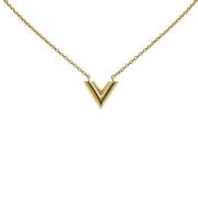 Pre-owned Metal necklaces Louis Vuitton Vintage , Yellow , Dames