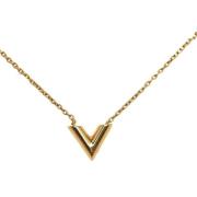 Pre-owned Metal necklaces Louis Vuitton Vintage , Yellow , Dames