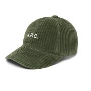 Katoenen ribfluwelen pet A.p.c. , Green , Heren