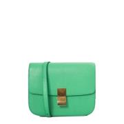 Pre-owned Leather celine-bags Celine Vintage , Green , Dames