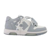 Leren sneakers met iconische ritssluiting Off White , Gray , Heren