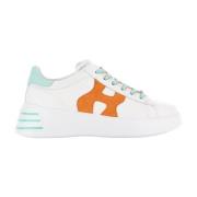 Witte leren sneakers Hogan , White , Dames