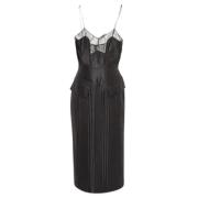 Pre-owned Silk dresses Fendi Vintage , Black , Dames