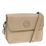 Pre-owned Leather shoulder-bags Celine Vintage , Beige , Dames