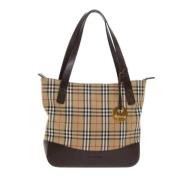 Pre-owned Fabric shoulder-bags Burberry Vintage , Beige , Dames