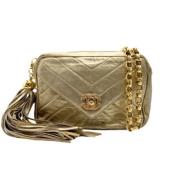 Pre-owned Leather chanel-bags Chanel Vintage , Yellow , Dames