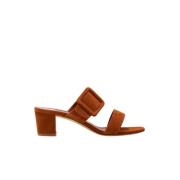 Bruine Hakken Sandalen Gable Stijl Manolo Blahnik , Brown , Dames