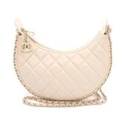 Pre-owned Leather crossbody-bags Chanel Vintage , Beige , Dames