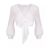 Witte V-hals blouse Vania Charo Ruiz Ibiza , White , Dames