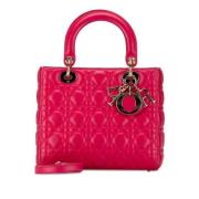 Pre-owned Leather handbags Dior Vintage , Pink , Dames