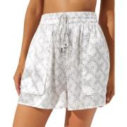 Witte zijden logopatroon shorts Costume National , White , Dames