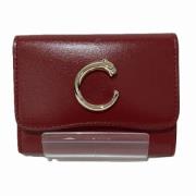 Pre-owned Leather wallets Cartier Vintage , Red , Dames