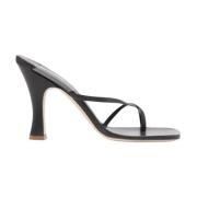 Transparante band Eva hak sandalen Paris Texas , Black , Dames