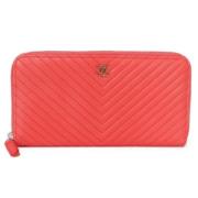 Pre-owned Leather wallets Chanel Vintage , Pink , Dames