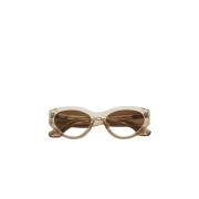 Moderne Cat-Eye zonnebril met afschuiningen CHiMi , Beige , Dames