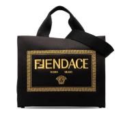 Pre-owned Canvas handbags Fendi Vintage , Black , Dames