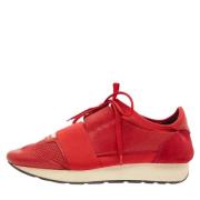 Pre-owned Leather sneakers Balenciaga Vintage , Red , Dames