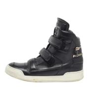 Pre-owned Leather sneakers Balmain Pre-owned , Black , Heren