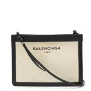 Pre-owned Canvas shoulder-bags Balenciaga Vintage , Beige , Dames