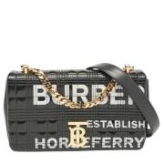 Pre-owned Leather shoulder-bags Burberry Vintage , Black , Dames