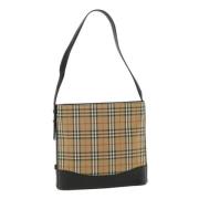 Pre-owned Canvas shoulder-bags Burberry Vintage , Beige , Dames