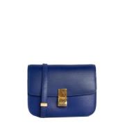 Pre-owned Leather celine-bags Celine Vintage , Blue , Dames