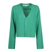 Stijlvolle V-hals Cardigan Sweater JW Anderson , Green , Dames