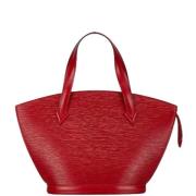 Pre-owned Leather handbags Louis Vuitton Vintage , Red , Dames