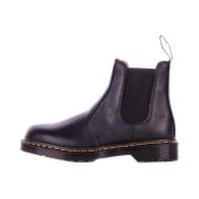 Leren Logo Laarzen Rubberen Zool Dr. Martens , Black , Heren