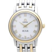 Pre-owned Stainless Steel watches Omega Vintage , White , Dames