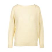 Boot Hals Sweaters NIU , Beige , Dames