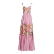 Roze Bloemen Maxi Jurk Agua by Agua Bendita , Multicolor , Dames