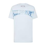 Blauw 3D Logo T-shirt Philipp Plein , Blue , Heren