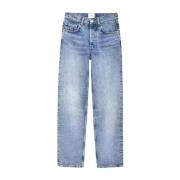 Hoge taille blauwe jeans Anine Bing , Blue , Dames